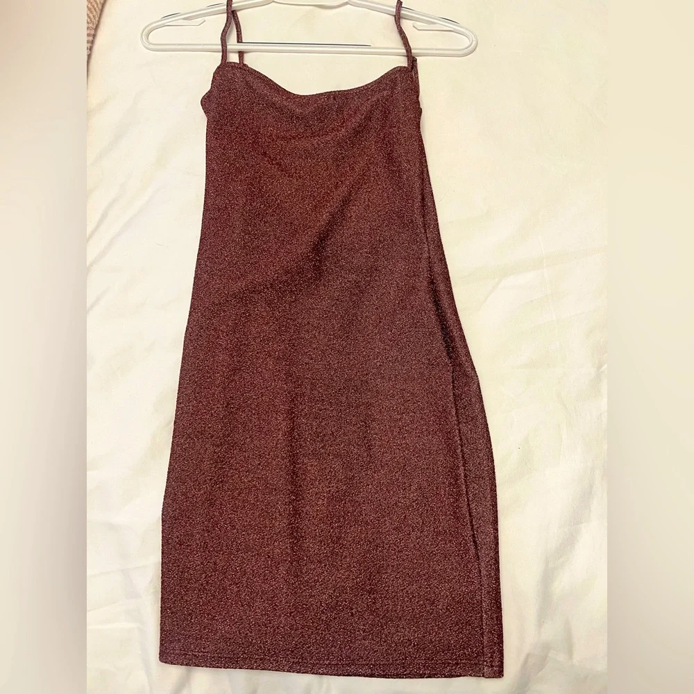 Reformation Burgundy Mini Dress - Picture 1 of 4